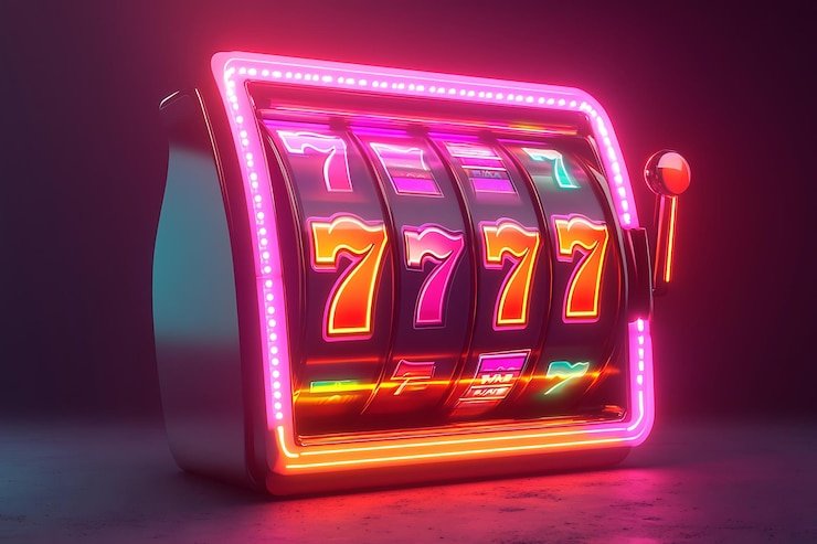 Slot game interface showing reels and bet controls on kompastoto login